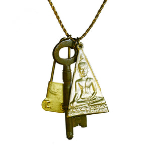 Buddha-key-pin necklace - Amy Jewelry
