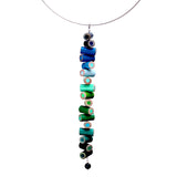 Colored pencil long pendant on steel cable - Amy Jewelry
 - 5