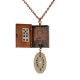 Copper box with watch face, domino and tintype - Amy Jewelry
 - 1