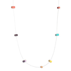 Colored pencil spaced cable necklace - Amy Jewelry
