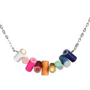 Colored pencil horizontal necklace - Amy Jewelry
