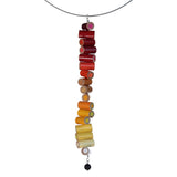 Colored pencil long pendant on steel cable - Amy Jewelry
 - 3