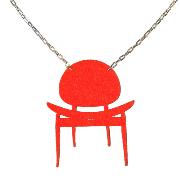 Wool felt dining chair necklace - Amy Jewelry
