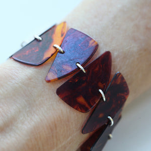 Guitar pick alternating link bracelet Amy Pfaffman