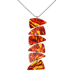 Guitar pick alternating vertical pendant - Amy Jewelry
