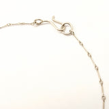 Hook and eye necklace with silver chain