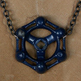 Salvaged valve knob necklace