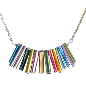 Knitting needle large stacked necklace - Amy Jewelry

