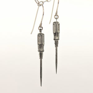 Mini screwdriver earrings