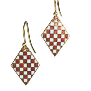 Military shield red diamond earrings - Amy Jewelry

