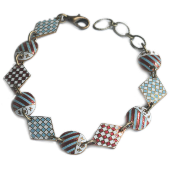 Military shield link bracelet - Amy Jewelry
