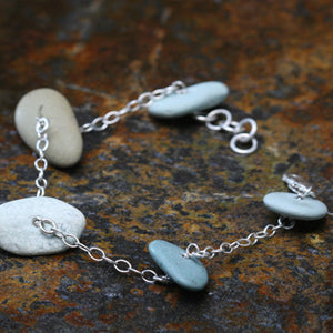 River rock spaced bracelet - Amy Jewelry
