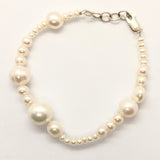 Asymmetrical pearl bracelet