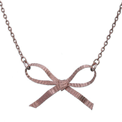 Copper bow necklace - Amy Jewelry
