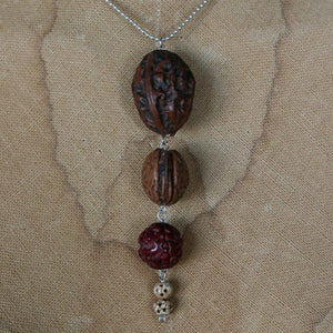 Seed pendant on sterling silver chain