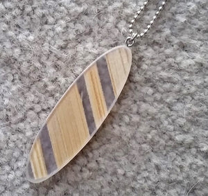 Small recycled plastic bamboo pendant - Amy Jewelry
