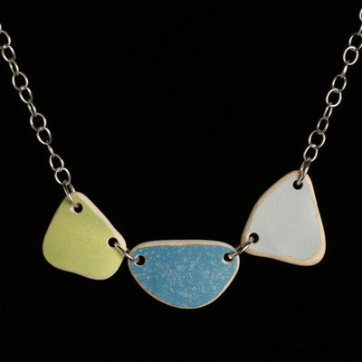 Small tumbled ceramic necklace - Amy Jewelry
