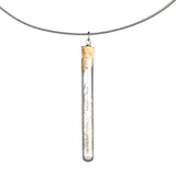 Coffee test tube pendant on steel cable - Amy Jewelry
 - 2