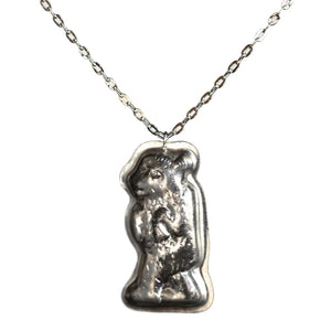vintage butter mold bear necklace - Amy Jewelry
