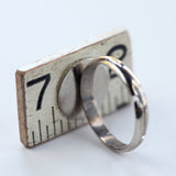Wooden ruler ring with steel shank - Amy Jewelry
 - 2